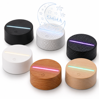 Base lumineuse LED en acrylique à bords arrondis et lisses, avec capteur tactile, production OEM personnalisée, échantillonnage rapide, télécommande et câble USB