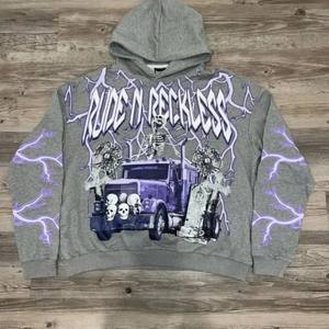 Relaxed Fit Sweat Suit Conjunto de 2 piezas Pantalones de chándal acampanados en serigrafía de alta calidad y bolsillos laterales en los pantalones - Product Image 1