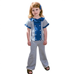 Suéter de Algodón para Niñas, Verano 2026, MP Segunda Ola, Nuevo <span class=keywords><strong>Estilo</strong></span> Casual, Camiseta de Punto a Rayas, Suave, Conjunto de Top - Product Image 1