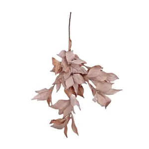 Artificial flat hazel leaves green bird leaves Beech leaves wedding hotel road background floral decorative