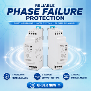Relais de protection contre les défaillances de phase et les asymétries de phase à 40 %, à séquence de phase fixe, 380 V CA + neutre, AFKV-03N FKV03N, à <span class=keywords><strong>prix</strong></span> abordable - Product Image 1