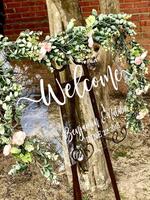 Enseigne de mariage en verre transparent, panneau de bienvenue en acrylique à personnaliser, 18x24, affichage et présentation de mariage