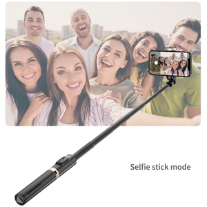Barato Wholcsale Q12 diseño oculto reforzado inalámbrico portátil Control remoto trípode Selfie Stick - Product Image 5