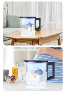 Pichet filtrant manuel <span class=keywords><strong>en</strong></span> <span class=keywords><strong>plastique</strong></span> grande capacité pour eau potable UF, purificateur d'eau <span class=keywords><strong>en</strong></span> <span class=keywords><strong>verre</strong></span>, pichet filtrant à hydrogène - Product Image 4