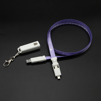 Kabel Data USB Multi fungsi, kabel Data USB Tipe c, kabel 6 in 1 Tipe c, kabel Lanyard 90CM untuk iPhone