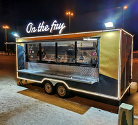 Remorque de restauration entièrement équipée, camion de cuisine mobile USA, chariot à pizza, chariot à hot-dogs, caravane à kebab, cuisine mobile