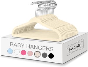 Vente en gros de cintres personnalisés pour enfants avec logo Cintres pour bébés et enfants pour vêtements Penderie Cintres en <span class=keywords><strong>velours</strong></span> - Product Image 6