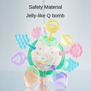 <span class=keywords><strong>Manhattan</strong></span> educativo para recién nacidos de 0 <span class=keywords><strong>a</strong></span> 6 meses, juego de juguetes para bebés, plástico blando, Bola de silicona de grado alimenticio, sonajero, Gel, palo de molienda, mordedores - Product Image 4