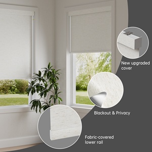 Persianas enrollables motorizadas con control por aplicación WiFi de Google, persianas tipo cebra para ventanas, cortinas inteligentes para hoteles, persianas enrollables opacas - Product Image 3
