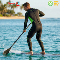Combinaison de plongée thermique en néoprène pour homme, manches longues, blocs de couleur, protection UPF50+, pour paddle board, logo personnalisé