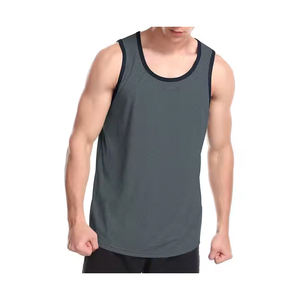 Camiseta sin mangas para hombre, ropa informal y de gimnasio, precio de venta completo, cómoda de moda, Color sólido, transpirable, 100%, exportable desde Bangladesh - Product Image 6