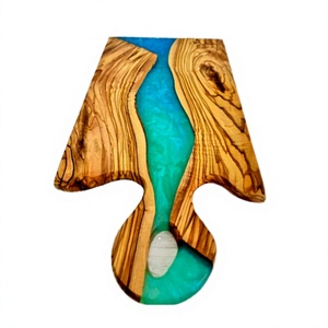 Tabla de Cortar de Resina y Madera, Rectangular, Multifuncional, con Canal de Drenaje - Product Image 4