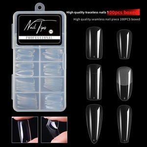 <span class=keywords><strong>Uñas</strong></span> Postizas Cuadradas Transparentes, Ultrafinas, Pre-diseñadas, con Acabado Sin Costuras, Removibles, en Caja - Product Image 1