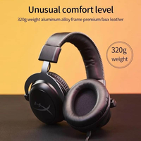 Headset Gaming HyperX Cloud II Terlaris, Headphone Over Ear Hi-Fi ANC Dengan Suara Surround 7.1 untuk Gamer dan Penggunaan saat Bepergian
