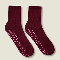 Chaussettes de Pilates personnalisées POPSOX pour femmes, avec semelles antidérapantes, confortables, respirantes, à volants, motif uni, usage quotidien