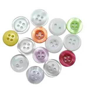 Benutzer definierte Farbe Multi-Size Shiny Resin Kunststoff Doppel loch Runde Knopf 4 Löcher Knöpfe für Hemden Kinder Kleidung Handwerk