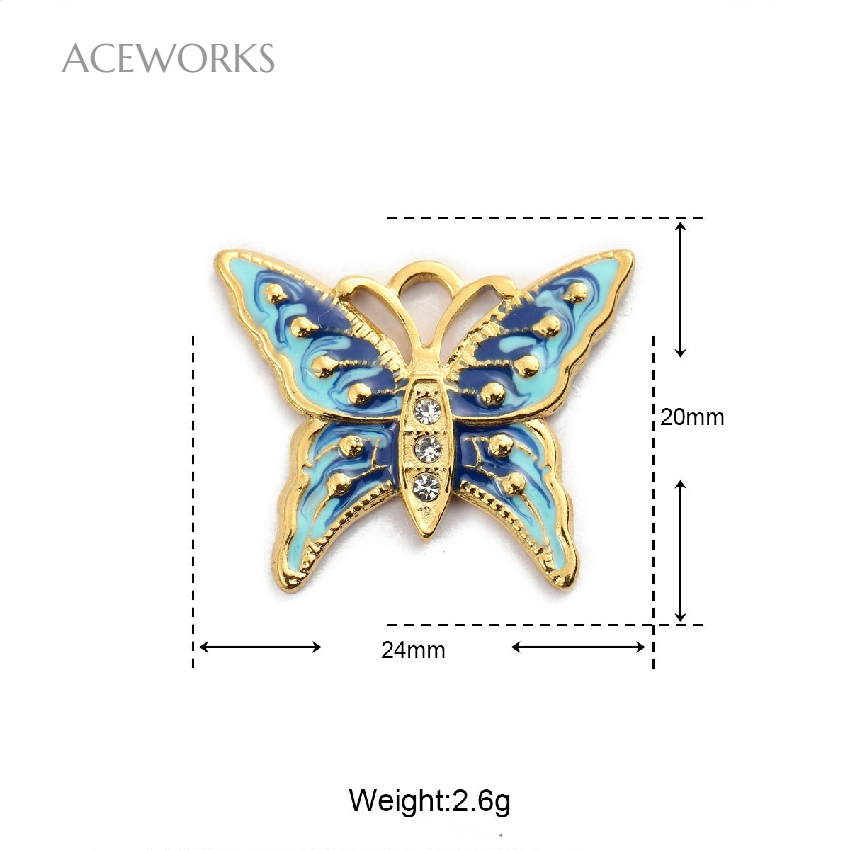 Butterfly Blue-Gold