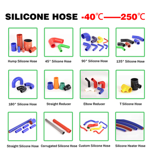 Manguera de goma de silicona reforzada con fibra de aramida de 90 grados resistente al combustible - Product Image 2