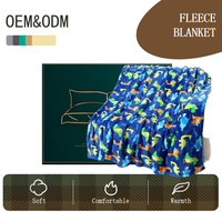 Couverture en polaire tricotée chaude pour garçons avec motif de dinosaure - Couverture douillette en flanelle moelleuse pour enfants, adaptée à toutes les saisons