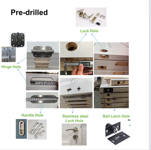 Cửa gỗ nội thất lõi rỗng, 6 tấm, sơn lót trắng, lắp đặt sẵn cho căn hộ - Product Image 5