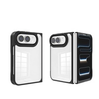Étui de téléphone pliable transparent à double couleur pour iPhone Duo, coque de protection antichoc, anti-traces de doigts, coque transparente