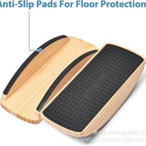 Reposapiés de madera, tapete de entrenamiento para una sola pierna, tabla de equilibrio, tabla de balanceo para ejercicios, equipo de fitness para masaje de pies - Product Image 3