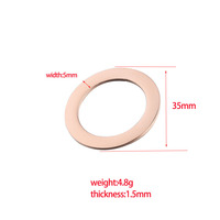 Chihang YEP12232 Edelstahl 18K Vergoldete DIY 35mm Ringplatte Zubehör Titan-Stahl Blanko-Kreisplatte Schmuck