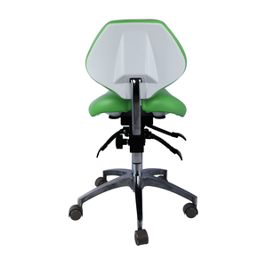 Taburete de diseño único médico color azul Silla de barbería fábrica pu cuero dental doble silla taburete - Product Image 3