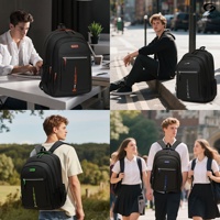 Sac à dos pour ordinateur portable imperméable et durable en Oxford 15,6 pouces, sac de voyage, sac d'école, sac d'étudiant, sac à dos pour homme, sac à dos pour ordinateur portable professionnel