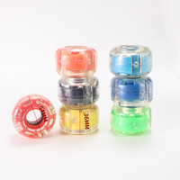 Roues de patins à roulettes avec roulements, roues de patins en ligne lumineuses 80/110mm 90A PU, roues de roller clignotantes pour le patinage