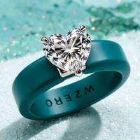 Bagues en silicone et zirconium pour femmes, petites, polyvalentes, exclusives, très vendues en gros, sensation de luxe léger et haut de gamme