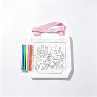 Ensemble de sacs fourre-tout en toile réutilisables DIY pour activités parent-enfant, imprimés en sérigraphie sur le thème de la musique, de la mode et des animaux, couleurs personnalisables