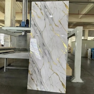 WPC hiện đại không thấm nước chống ẩm 3D dễ dàng cài đặt UV độ bóng cao nội thất trang trí tường Bảng điều khiển cho căn hộ khách sạn - Product Image 1