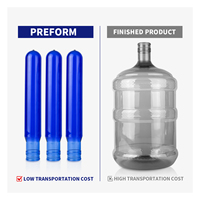 Préforme en plastique PET de 55 mm pour bouteille d'eau de 5 gallons, 165 g à 800 g, écologique, durable, jetable, transparente, OEM ODM certifiée ISO