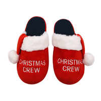 Chaussons d'hiver personnalisés doux et douillets pour adultes, chaussons antidérapants pour cadeaux de maison, chaussons mignons de lutin de Noël