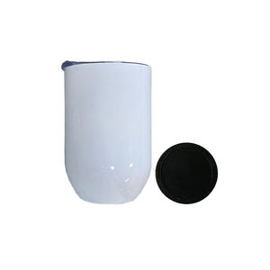 USA Warehouse 10oz 12oz 20 oz 30oz Eco-Friendly Sublimation Blanks Wine White Skinny <b>Tumbler</b> <b>with</b> Metal <b>Straw</b> for Giveaways - Product Image 3