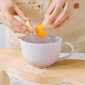 Tazón de Cerámica Grande con Boca Puntiaguda, Colorido y Moderno, para Batir Huevos, Servir Ensaladas, Jarra para Cocina - Product Image 4