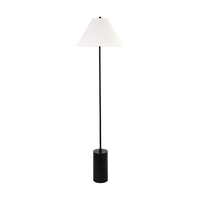 Lampe sur pied LED moderne de haute qualité, couleur or, base en fer avec abat-jour en tissu, pour la décoration intérieure de la maison ou de l'hôtel, lampe sur pied européenne