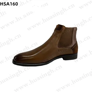 LXG,retro style middle-cut fashion men dress shoes for sale natural crazy horse cowhide leather upper uniform shoes HSA160