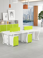 Ensemble de table et chaise de bureau exécutif modulaire extensible moderne, panneau en mélamine imperméable et résistant aux rayures, bureau en acier