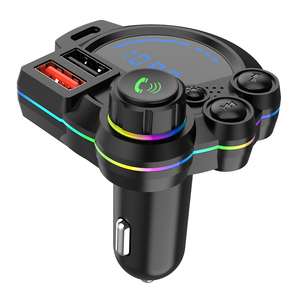 Venta caliente de <span class=keywords><strong>Amazon</strong></span> Car BT QC3.0 PD20W Adaptador de transmisor FM con pantalla a color de 7 "Llamadas manos libres Transmisor FM BT para automóvil - Product Image 1