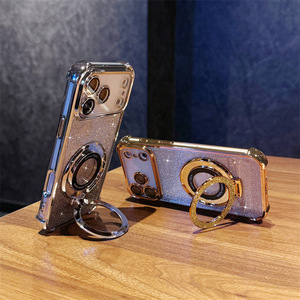 Étui de protection magnétique Transparent pour <span class=keywords><strong>iPhone</strong></span> 17 Pro Max cadre électrolytique scintillant étuis de téléphone portable compatibles TPU - Product Image 3
