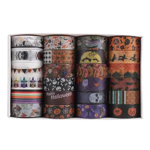 Produttore personalizzato autunno Hallowmas personalizzato stampato Washi Cartoon Tape decorazione colorata carta adesiva mascheratura Washi Tape