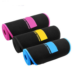 Sabuk peramping perut Neoprene, sabuk pelatih pembentuk perut cerah, sabuk pelatih pinggang hitam keringat untuk wanita - Product Image 2