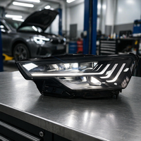 Phares à LED matriciels 2019-2024 pour Audi A6 C8, boîtier noir, clignotants dynamiques, style usine, mise à niveau des phares