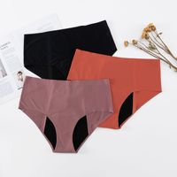 Sous-vêtement menstruel taille haute, culotte physiologique absorbante, culotte menstruelle imperméable en Nylon sans couture à 4 couches