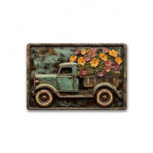 Décoration murale personnalisée en métal 3D vintage, art mural créatif pour la maison ou cadeau promotionnel - Product Image 1