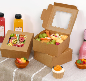 Nâu kraft thư mục cửa sổ phân hủy sinh học Matt cán nhỏ Cookie xử lý Ngày của Cha bánh ngọt sô cô la Macarons cupcakes - Product Image 4