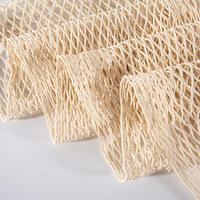 Groothandel 260gsm puur katoenen warp gebreide diamantmesh stof voor fruitzakken en handtassen