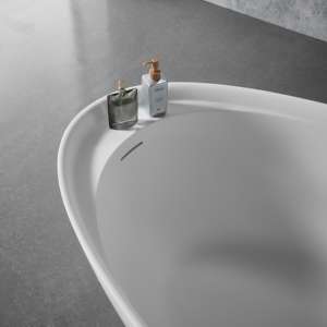 <span class=keywords><strong>Baignoire</strong></span> autoportante <span class=keywords><strong>en</strong></span> <span class=keywords><strong>forme</strong></span> <span class=keywords><strong>d</strong></span>'<span class=keywords><strong>oeuf</strong></span> <span class=keywords><strong>en</strong></span> résine de pierre au design moderne <span class=keywords><strong>Baignoire</strong></span> blanche mate à surface solide pour salle de bain <span class=keywords><strong>d</strong></span>'hôtel - Product Image 2